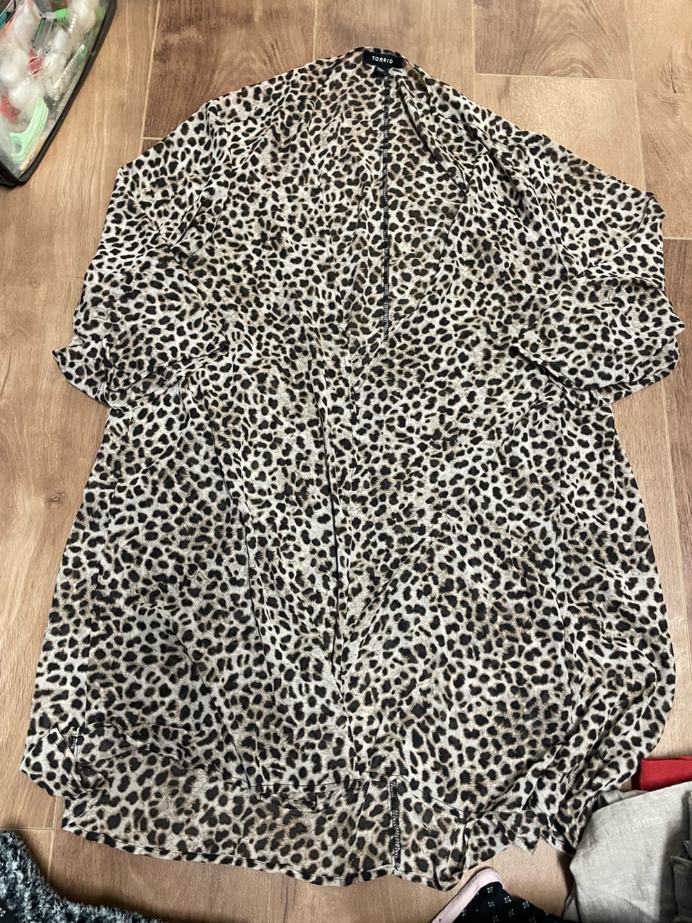 torrid Leopard Print Button-Up Top - Black & Cream